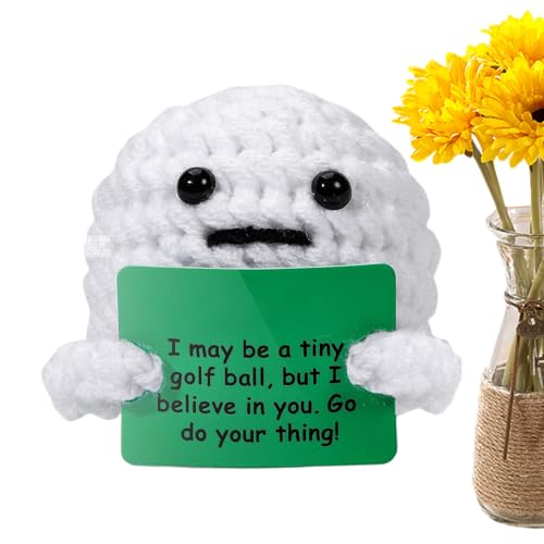 Generico Positive Häkelnadel – Inspirierender Golfball aus Plüsch – handgemachte motivierende Puppe für Büro, Schule, Abschlussfeier, St. Weihnachten Generico Positive Häkelnadel – Inspirierender Golfball aus Plüsch – handgemachte motivierende Puppe für Büro, Schule, Abschlussfeier, St. Weihnachten von Generisch