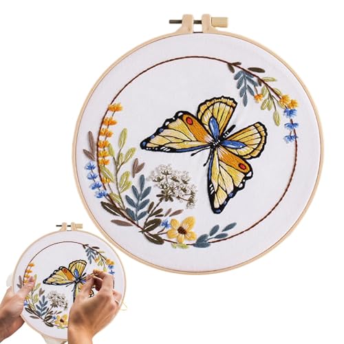 Generico Stickset Schmetterling, Tierstickerei-Set | Künstler-Set mit bunter Stickerei, Kunstset zum Aufnähen, Stickset für Weihnachten, Neujahr, Thanksgiving Generico Stickset Schmetterling, Tierstickerei-Set | Künstler-Set mit bunter Stickerei, Kunstset zum Aufnähen, Stickset für Weihnachten, Neujahr, Thanksgiving von Generisch