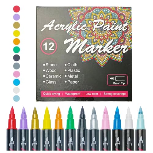 Generico Temporäre -Stifte - 12 waschbare Hautsichere Marker - Abnehmbarer Kunstzeichnungsstift Für Erwachsene Mädchen Frauen Generico Temporäre -Stifte - 12 waschbare Hautsichere Marker - Abnehmbarer Kunstzeichnungsstift Für Erwachsene Mädchen Frauen von Generisch