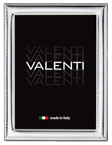 Generico Valenti Bilderrahmen Silber glänzend, Rückseite aus Holz, 20 x 25 cm, hergestellt in Italien von Generisch