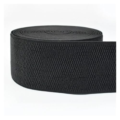 Generisch 1/2/Eters 2,5–10 cm elastisches Band for Nähen von Skrit-Gürteln, Bundband, Gummibänder, DIY-Kleidung, Bekleidungszubehör(Black,2M_38MM) von Generisch