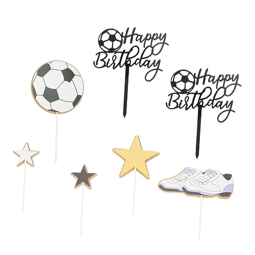 Generisch 1 Satz Kuchendekoration Kinderfußball Fußball-Cupcake-Topper Dekorationen Fußballverzierung geburtstagsdeko kindergeburtstags dekoration Kuchen Topper Kuchenspieße Black Generisch 1 Satz Kuchendekoration Kinderfußball Fußball-Cupcake-Topper Dekorationen Fußballverzierung geburtstagsdeko kindergeburtstags dekoration Kuchen Topper Kuchenspieße Black von Generisch