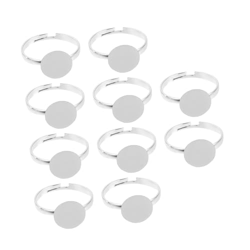 Generisch 10 Stück Diy Ringrohlinge Verstellbare Ringbasen aus Zinklegierung Bastelbedarf für Fingerringe Zubehör für Schmuckherstellung und Projekte Generisch 10 Stück Diy Ringrohlinge Verstellbare Ringbasen aus Zinklegierung Bastelbedarf für Fingerringe Zubehör für Schmuckherstellung und Projekte von Generisch