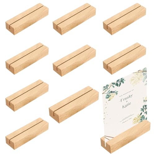 Generisch 10 Stück Kartenhalter Holz Tischkartenhalter – Tischkarten- & Fotohalter für Hochzeit, Restaurant, Party & Bankett Generisch 10 Stück Kartenhalter Holz Tischkartenhalter – Tischkarten- & Fotohalter für Hochzeit, Restaurant, Party & Bankett von Generisch