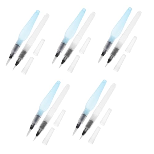 Generisch 10 Stück Wasserfarb Pinsel mit Nachfüllbarem Nylon Spitze für Skizzieren und Kalligrafie Tragbar für Künstler und Hobbyisten Präzise Wasserflusskontrolle von Generisch
