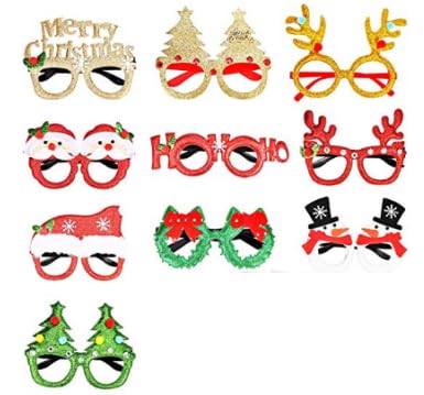 Generisch 10 Stück Weihnachtsbrillen Set – Lustige Party Brille für Kinder & Erwachsene, Weihnachtsdeko Accessoires für Weihnachten, Silvester & Fotorequisiten Generisch 10 Stück Weihnachtsbrillen Set – Lustige Party Brille für Kinder & Erwachsene, Weihnachtsdeko Accessoires für Weihnachten, Silvester & Fotorequisiten von Generisch