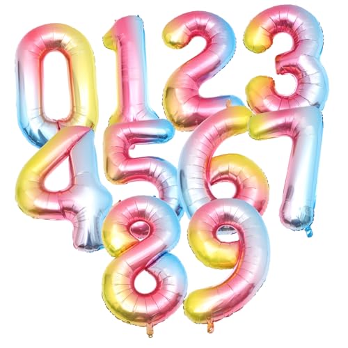 Generisch 10St Zahlenballon Füllstoffe wasserballon Geburtstagsdekorationen Neon wandverkleidung wand polsterung dekorative Luftballons zum Geburtstag Luftballons aus Aluminiumfolie Colorful Generisch 10St Zahlenballon Füllstoffe wasserballon Geburtstagsdekorationen Neon wandverkleidung wand polsterung dekorative Luftballons zum Geburtstag Luftballons aus Aluminiumfolie Colorful von Generisch