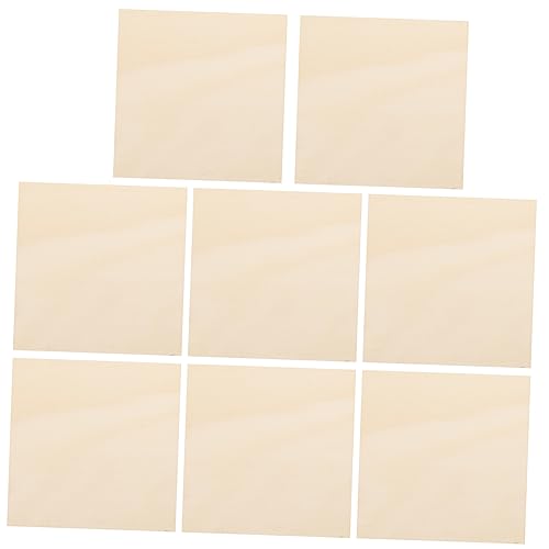 Generisch 10Stücke Holzplatten für DIY Handwerk Unbehandelte Quadratische Holzscheiben Birkensperrholz zum Basteln Gravieren und Dekorieren für Kreative Projekte von Generisch