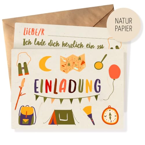 Generisch 12 x Abenteuer EINLADUNGSKARTEN mit Umschlägen – KINDER-GEBURTSTAG für alle Entdecker - Kinder - Mädchen Junge PARTY-EINLADUNG Gartenparty Übernachtung Sommerparty Schnitzeljagt Schatzsuche Generisch 12 x Abenteuer EINLADUNGSKARTEN mit Umschlägen – KINDER-GEBURTSTAG für alle Entdecker - Kinder - Mädchen Junge PARTY-EINLADUNG Gartenparty Übernachtung Sommerparty Schnitzeljagt Schatzsuche von Generisch