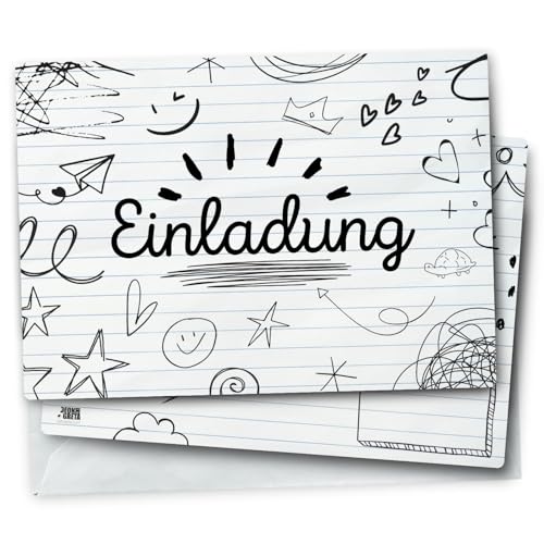 Generisch 12 x Einschulung Einladungskarten mit Umschlägen EINSCHULUNG | Einladungen für Kinder zur Einschulung I zum Schulbeginn Generisch 12 x Einschulung Einladungskarten mit Umschlägen EINSCHULUNG | Einladungen für Kinder zur Einschulung I zum Schulbeginn von Generisch