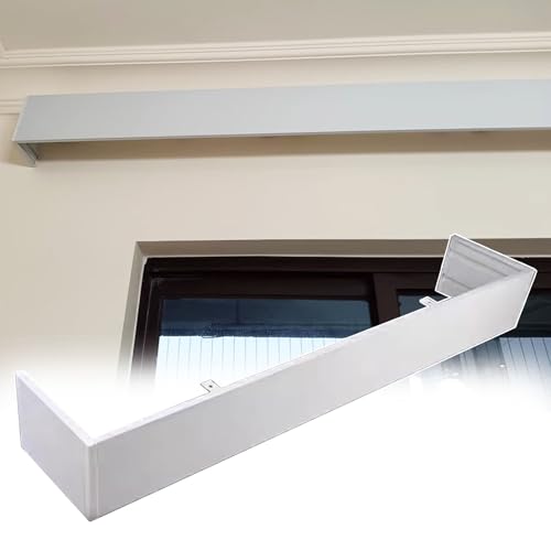 Generisch 15 cm große Vorhang-Querbehangbox zur Deckenmontage, zweiläufiges Metallgesims für Zuhause, Büro und Wohnzimmer, 1,2 m breites Seitenteil, stilvolle Fensterbehandlungslösung Generisch 15 cm große Vorhang-Querbehangbox zur Deckenmontage, zweiläufiges Metallgesims für Zuhause, Büro und Wohnzimmer, 1,2 m breites Seitenteil, stilvolle Fensterbehandlungslösung von Generisch