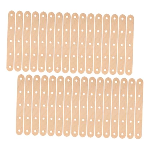 Generisch 150 Stück Holz Craft Sticks mit Löchern Unlackierte Holz Eisstäbchen für Diy Bastelprojekte Sichere und Langlebige Materialien für Kunstprojekte für Erwachsene von Generisch