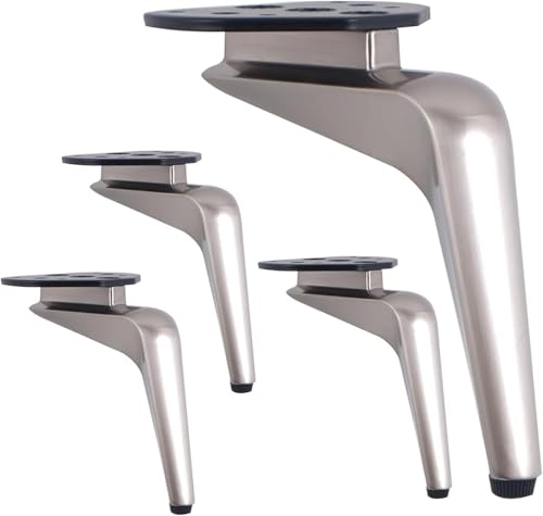 Generisch 16 cm große Möbelbeine aus Edelstahl, 4-teiliges Set, verwendet for Sofas, Schränke und TV-Ständer, können 2000 Pfund tragen(B) von Generisch