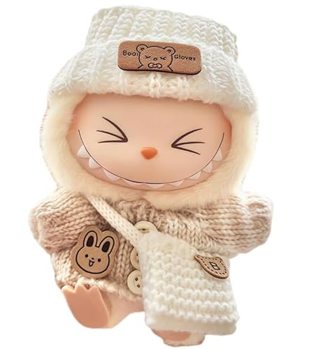 Generisch 17 cm Anhängerkleidung, modisches und trendiges Mart-Puppenkleidungszubehör (Kleidung für Puppe Nicht im Lieferumfang enthalten) Kuschelpuppe (Beige, 5cm) von Generisch