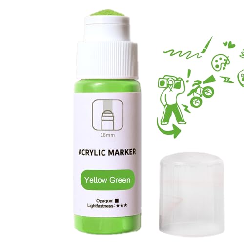 Generisch 18 mm breites Acrylmarker - 60 ml wasserdichte Graffiti -Stifte | Permanente Marker für Graffiti für | Mop -Stift mit Druckregelung, Farbe für DIY auf Leinwand, Holz Generisch 18 mm breites Acrylmarker - 60 ml wasserdichte Graffiti -Stifte | Permanente Marker für Graffiti für | Mop -Stift mit Druckregelung, Farbe für DIY auf Leinwand, Holz von Generisch