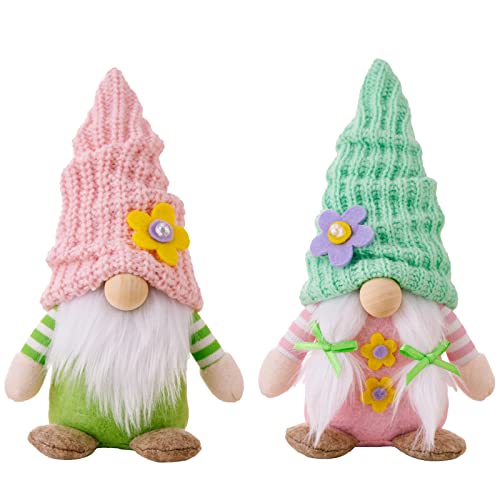 Generisch 2 Stück Wichtel Frühling Deko Frühlingswichtel Sommer Wichtel Figuren Deko Frühling Puppe Blumen Deko Frühlingsdeko Figuren Plüschpuppen Geschenke (Z 02, Einheitsgröße), TUANMOZI_001 von Generisch