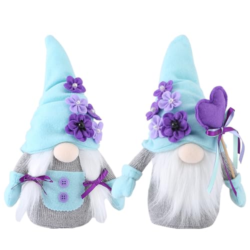 Generisch 2 Stück Wichtel Frühling Deko Frühlingswichtel Sommer Wichtel Figuren Deko Frühling Puppe Blumen Deko Frühlingsdeko Figuren Plüschpuppen Geschenke (Z 18, Einheitsgröße), TUANMOZI_001 von Generisch