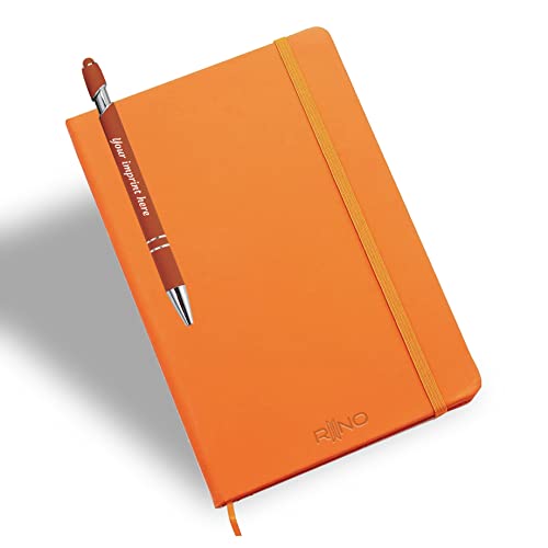 Generisch 2-in-1-Stift mit Ihrem personalisierten Text und dem passenden A5-Notizbuch… (Oranger Stift, Oranger Notizbuch) von Generisch