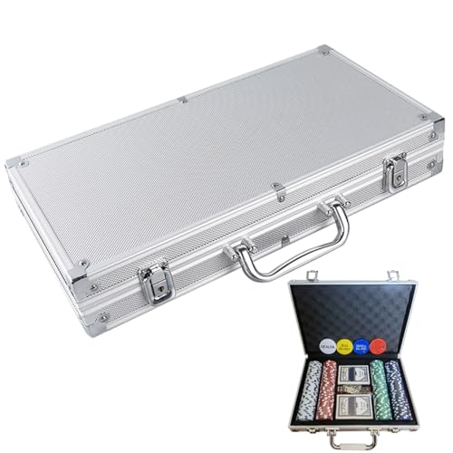 Generisch 200-teiliges Poker-Set mit Aluminiumgehäuse-Komplette Chipsammlung im -Stil, 2 Kartenspiele, Händler und Blindknöpfe, Würfel und Filzmatte-ideal für Texas Hold'em, Blackjack und Omaha Games Generisch 200-teiliges Poker-Set mit Aluminiumgehäuse-Komplette Chipsammlung im -Stil, 2 Kartenspiele, Händler und Blindknöpfe, Würfel und Filzmatte-ideal für Texas Hold'em, Blackjack und Omaha Games von Generisch