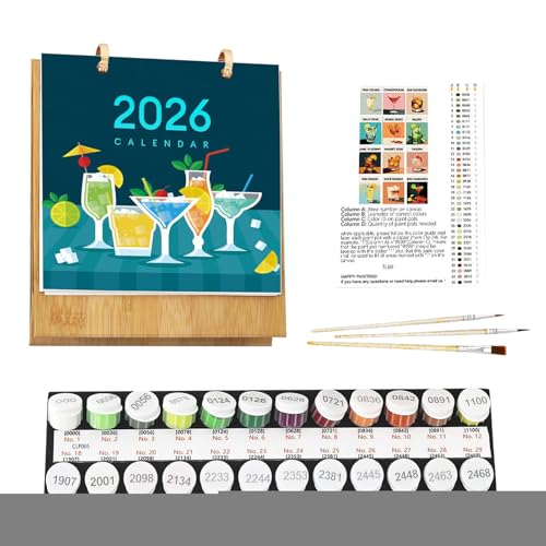 Generisch 2026 Kalenderfarbe Nach Zahlen, 2026 Kalendermalerei Set, Ölkunst-Canvas-Kit, Fade-resistente Farben, Nummeriertes Design, 18.2x22.5x2,5 Cm Für Die Teenager-Familienhandwerk Nacht Nacht Generisch 2026 Kalenderfarbe Nach Zahlen, 2026 Kalendermalerei Set, Ölkunst-Canvas-Kit, Fade-resistente Farben, Nummeriertes Design, 18.2x22.5x2,5 Cm Für Die Teenager-Familienhandwerk Nacht Nacht von Generisch
