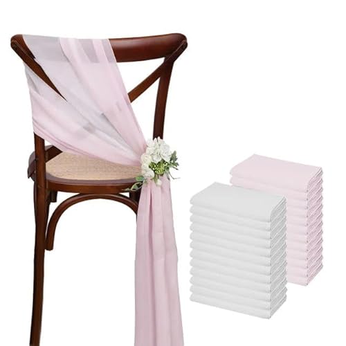 Generisch 24 Stück 30 * 275 cm Rosa 12er Set Chiffon-Stuhlschärpen für Hochzeitsstuhlhussen Band Hochzeitsfeier Chiffon Vertikale Stuhlvorhänge Generisch 24 Stück 30 * 275 cm Rosa 12er Set Chiffon-Stuhlschärpen für Hochzeitsstuhlhussen Band Hochzeitsfeier Chiffon Vertikale Stuhlvorhänge von Generisch