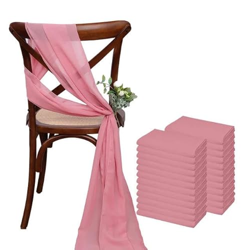 Generisch 24 Stück 30 * 275 cm Rosa 12er Set Chiffon-Stuhlschärpen für Hochzeitsstuhlhussen Band Hochzeitsfeier Chiffon Vertikale Stuhlvorhänge Generisch 24 Stück 30 * 275 cm Rosa 12er Set Chiffon-Stuhlschärpen für Hochzeitsstuhlhussen Band Hochzeitsfeier Chiffon Vertikale Stuhlvorhänge von Generisch