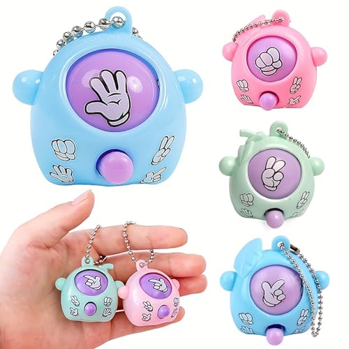Generisch 28 Stück Mini-Cartoon-Tieranhänger, Schere, Stein, Papier, Spiel, dekoratives Miniatur-Ei, Handtaschen-Anhänger, Änderbares Ei Spielzeug Party-Geschenke, Kreativitätsspiel zufällige Farbe von Generisch