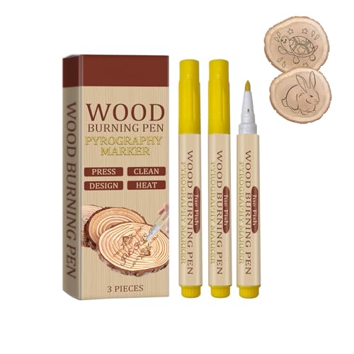 Generisch 3 Stück Holz Brennen Marker Stift Set, Holz-Brennstift-Set, Scorch Pen für Holzarbeiten und Handwerk, Kunsthandwerk und DIY von Generisch