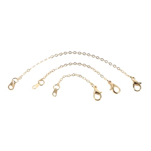 Generisch 3 Stück Teiliges Gold Kettenverlängerungen für Armbänder Diy Schmuckzubehör für Frauen Einsetzbar Schmuckherstellung Generisch 3 Stück Teiliges Gold Kettenverlängerungen für Armbänder Diy Schmuckzubehör für Frauen Einsetzbar Schmuckherstellung von Generisch