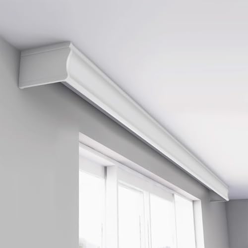 Generisch 3-in-1-Gardinenkästen mit weißen Schienen – Doppelschienen-Raumteiler und Duschvorhangschiene, geräuschlose Lichtblockierschiene mit dekorativem Volant, Deckenmontage, 100 cm Generisch 3-in-1-Gardinenkästen mit weißen Schienen – Doppelschienen-Raumteiler und Duschvorhangschiene, geräuschlose Lichtblockierschiene mit dekorativem Volant, Deckenmontage, 100 cm von Generisch