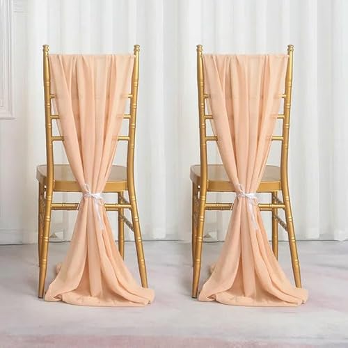 Generisch 30 * 275CM 20 Stück Marineblau Salbeigrün Chiffon Stuhlschärpen Hochzeit Fliegen Band Knotenbezug Rückenlehnengürtel Chiffon Vertikale Stuhlvorhänge von Generisch