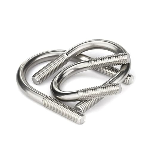 Generisch 304 Edelstahl U-Klemmen U-Bolzen Schraubbefestigung Bolzenschellen Rohrschellen Schellen Gewindedurchmesser M6 M8(M6x25-10pcs) von Generisch