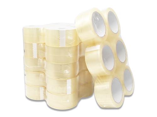 Generisch 36x Rollen Klebeband Paketband - Transparent/leise abrollend - L: 66m B: 50mm - 28my Extra Stark - 6 x 6 Stück PP-Klebeband im Karton - Packband Klar Generisch 36x Rollen Klebeband Paketband - Transparent/leise abrollend - L: 66m B: 50mm - 28my Extra Stark - 6 x 6 Stück PP-Klebeband im Karton - Packband Klar von Generisch