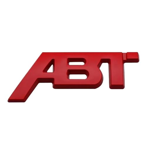 Generisch 3D Metall ABT Logo Buchstabe Auto Kühlergrill Abzeichen Aufkleber(Sticker Red,81mm x32mm) von Generisch
