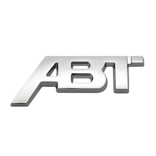 Generisch 3D-Metall-ABT-Logo-Buchstabe for den Kühlergrill(Sticker Chrome,81mm x32mm) von Generisch