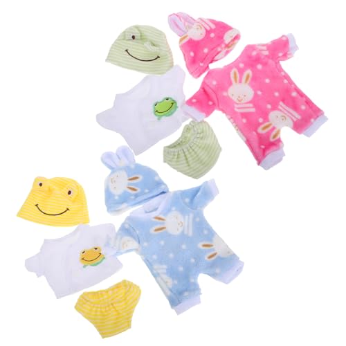 Generisch 4 Sets Babypuppen-tierkleidung, 12-Zoll-Reborn-babypuppen-Kleidung, Outfit, Hundepyjamas Für Amerikanische Puppen, Realistische Babypuppen-tierkleidung Für Mädchen von Generisch