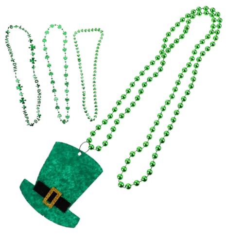 Generisch 4 Stück Irische Halskette St Patrick'S Day Partygeschenk St Patrick'S Day Halskette Perlenketten Runde Perlen Halskette St Patrick'S Day Hängeornament Aus Vliesstoff Grün Generisch 4 Stück Irische Halskette St Patrick'S Day Partygeschenk St Patrick'S Day Halskette Perlenketten Runde Perlen Halskette St Patrick'S Day Hängeornament Aus Vliesstoff Grün von Generisch