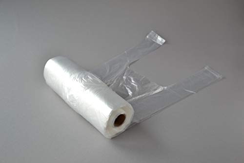 Generisch 4000 Stück Knotenbeutel auf Rolle für 5 kg (22 + 12 × 47 cm, 9my) (transparent) Obstbeutel Hemdchen-Tragetasche Tüte Plastiktüten Hemdchentüten aus Polyethylen hoher Dichte von Generisch