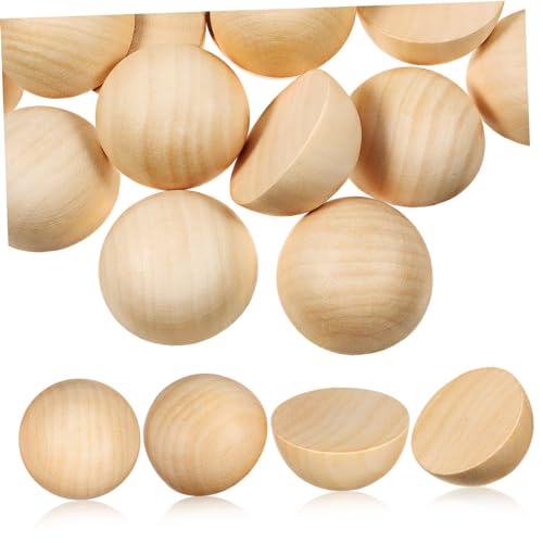 Generisch 40Stücke Halbe Holzkugeln Naturholz Runde Holzperlen für Bastelprojekte Dekoration und DIY Ideen Leicht und Langlebig Generisch 40Stücke Halbe Holzkugeln Naturholz Runde Holzperlen für Bastelprojekte Dekoration und DIY Ideen Leicht und Langlebig von Generisch