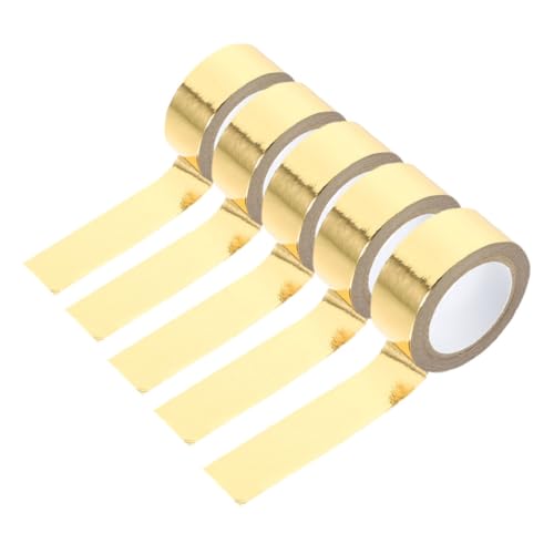 Generisch 5 Rollen Heißpräge Washi Tape Klebebänder Ästhetisches Washi Tape Washi Tape Ästhetisches Scrapbooking Zubehör Klebeband Für Dekorationen Tagebuch Klebeband Washi Tape von Generisch