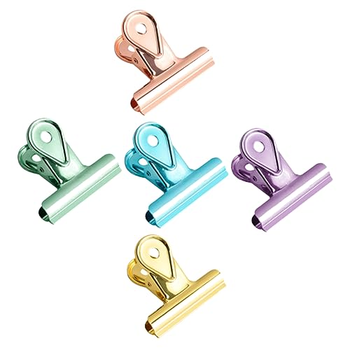 Generisch 5 Stück Büroklammern Binder Clips für Büro Zuhause Praktische und Vielseitige Papierklemmen für Dokumente Dateien Notizen von Generisch