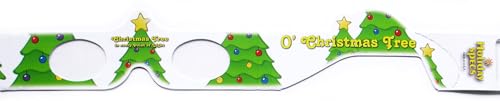 Generisch 5 Stück HoloSpex 3D Brille Christmas Tree, Weihnachtsbaum, Weihnachten (Happy Eyes, Holiday Specs) / Weihnachtsbrille, Effektbrille, Partybrille, Spaßbrille von Generisch