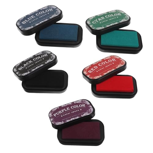 Generisch 5 Stück Stempelkissen Tinten-Bastelkissen Scrapbooking-Zubehör für Erwachsene Scrapbooking Ink Pads Bastelkissen basteln Büro Briefmarken Handwerksmarkenpolster Öldruck Generisch 5 Stück Stempelkissen Tinten-Bastelkissen Scrapbooking-Zubehör für Erwachsene Scrapbooking Ink Pads Bastelkissen basteln Büro Briefmarken Handwerksmarkenpolster Öldruck von Generisch