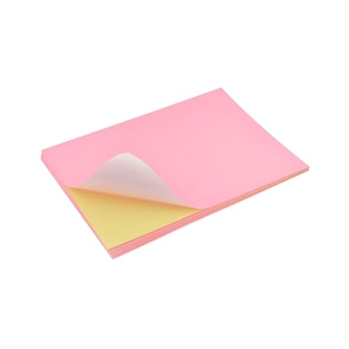 Generisch 50 Stück Bunter Etikettenpapier Selbstklebendes Druckpapier Kreative Gestaltung für Beschriftungen und DIY Projekte Leicht Abziehbar Organisieren von Generisch