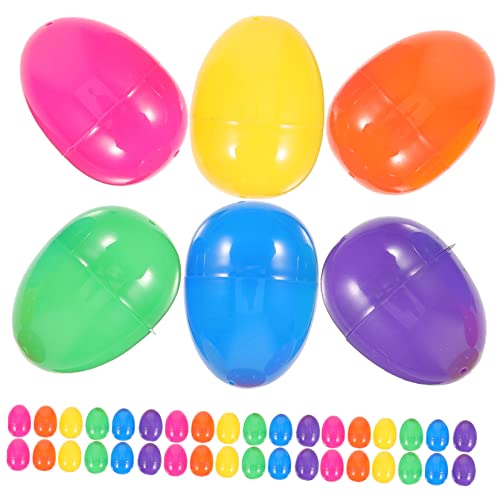 Generisch 50 Stück Osterei Eier befüllbar Eierkarton Eierbecher befüllbares Ei Eierkorb easter egg decoration Geschenkboxen mit Süßigkeiten zu Ostern füllbare ostereier aus plastik von Generisch