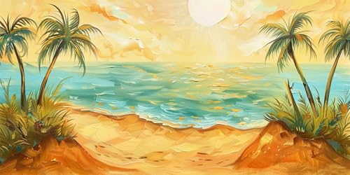 Generisch 5D DIY Diamond Painting, Diamant Painting Bilder Erwachsene, Eckige Steine Vollbohrer Groß Strand Diamond Art Set Strass Stickerei Kreuzstich Bastelset für Home Wand Dekor 100x200cm, P6290 von Generisch