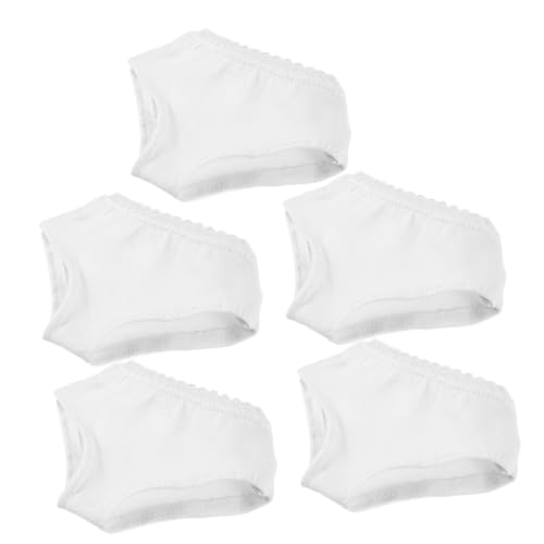 Generisch 5st Puppe Höschen Zubehör Für Puppenkostüme Puppenunterhose Puppentuch Kostüm Kleidung Zubehör Für Puppenunterwäsche Kohlbeet-Puppen Puppenkleidung Puppenzubehör Stoff Weiß von Generisch