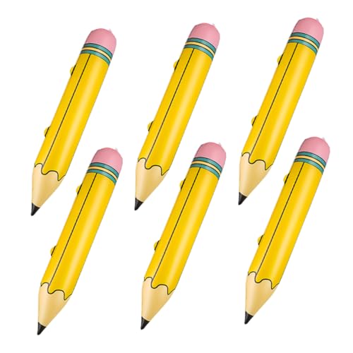 6 Stück Aufblasbarer Bleistiftballon Würfel Fiesta Jumbo fotohintergrund geburtstagsdekoration dekorativer aufblasbarer Bleistift Extra große Bleistiftspielzeuge PVC Yellow 6 Stück Aufblasbarer Bleistiftballon Würfel Fiesta Jumbo fotohintergrund geburtstagsdekoration dekorativer aufblasbarer Bleistift Extra große Bleistiftspielzeuge PVC Yellow von Generisch