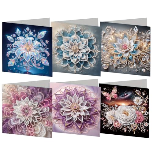 Generisch 6 Stück Diamond Painting Weihnachtskarten,Handgemachtes Diamant Malerei Grußkarten mit umschlag set,postkarten,Geschenk für Freunde Familie Lehrer, Urlaub Party Gefälligkeiten-Mandala Blume Generisch 6 Stück Diamond Painting Weihnachtskarten,Handgemachtes Diamant Malerei Grußkarten mit umschlag set,postkarten,Geschenk für Freunde Familie Lehrer, Urlaub Party Gefälligkeiten-Mandala Blume von Generisch