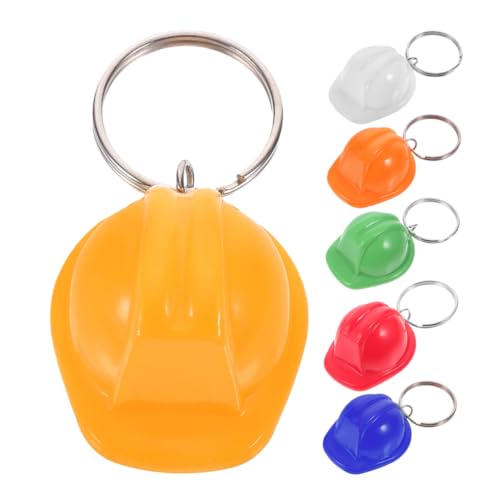Generisch 6 Stück Mini Bauhelm Schlüsselanhänger Teilig Farbenfrohe Schlüsselanhänger für Ingenieure Partygeschenke und Diy Bauzubehör für Erwachsene Praktische von Generisch